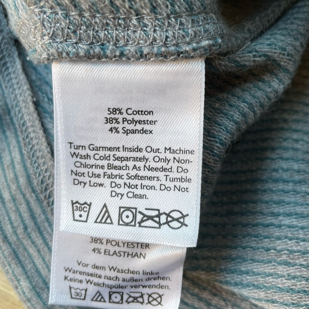 Women’s Eddie Bauer Snap Up Gray and Blue Jacket Size Small EUC - Picture 9 of 13